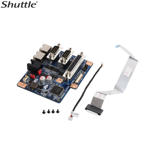 Shuttle PS01 Vertical Stand compatible with Shuttle AIO P90U and X50 series. It provides an additional RJ11 type DIO Port (12V/24V) and four COM Ports Shuttle PS01 Vertical Stand compatible with Shuttle AIO P90U and X50 series. It provides an additional RJ11 type DIO Port (12V/24V) and four COM Ports